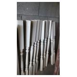 10 Wooden Spindles-35"H