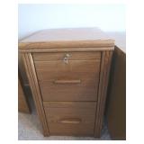 Wood File Cabinets w/2 Drawers-locking
