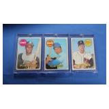 Lot of 3 1969 topps baseball stars inc.