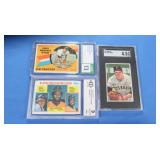 3 vintage scored cards, 1952 Bob Friend, Beckett