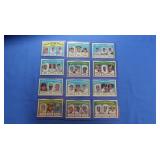 Lot of 12 1972 Stat Cards, NM-Mint inc. Aaron,