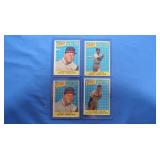 Banger lot of 4 1958 All-Star cards EX-NM inc.
