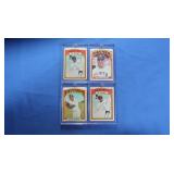 Lot of 4 1972 cards. VG-NM inc. Mays, Aaron & (2)