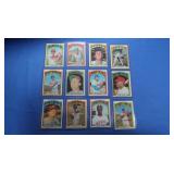 Lot of 12 high level 1972 baseball stars EX-NM