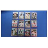 Lot of 12 high level 1970 cards EX-NM inc. Kaat,