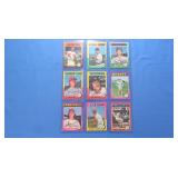 Lot of 9 1975 stars NM-Mint inc. Carlton, Foster,