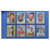 8 1969 Topps Baseball cards, stars. EX-NM+