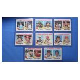 8 1976 statistical cards NM-Mint inc.