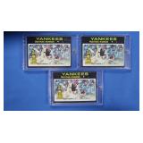 3 Thurmon Munson 1971 cards NM, Beautiful