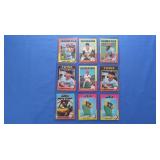 Lot of 9 1975 stars VG-NM, inc. Jackson, Bowa,