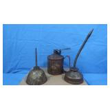 Vintage Oil Pump Cans Several Sizes