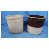 2 Vintage Crocks 7'H,Tomatoe Basket
