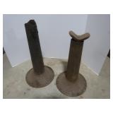 Metal Support Stands 17.5'H,one is broken