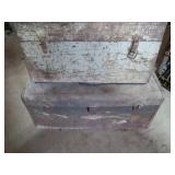 2 Vintage Metal Tool Boxes 16x20" Long
