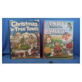 2 Vintage Giant Story Coloring Books 21.5x17'