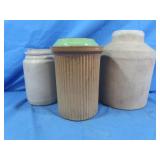 3 Ceramic Vases/Canisters