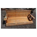 Wooden Porch Swing 55' Wide