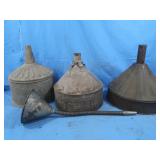 3 Large Galv. Funnels
