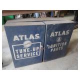 Vintage Atlas Ignition Parts Cabinet 32x12x25