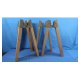 2 Pair Wooden Saw Horse Legs,24"H