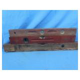 3 Vintage Wooden Levels incl Stanley #0