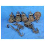 Vintage Cast Iron Barn Pulleys