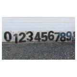21" H Gas Sign Numbers 9/10& 1-9