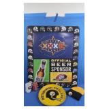 Metal Super Bowl XXXII Miller Lite Sign 30x36