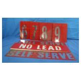 10" High Gas Sign Numbers