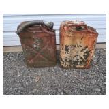 2 Vintage Jerry Cans&Spouts