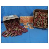 Vintage Wooden TinkerToys,Vintage Halsam American