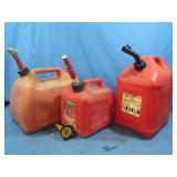 2 5 Gallon & 1 -2 Gallon Gas Cans