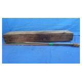 35" Wood Dowel Rods w/Handles& 33" Long Wood Box