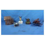 5 Music Boxes,Acrylic,Metal,Ceramic