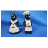Ceramic Black Americana Figure Salt-N-Pepper