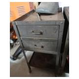 Vintage Metal Wheeled Cart 24x17.75x35"H,incl