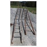 2 Wooden Ladders,Approx. 16'&12'