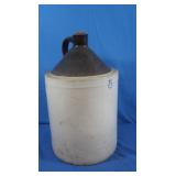 Vintage Stoneware Two Tone Jug,5 Gal,has Chips