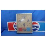 Vintage Pepsi Wall Clock 18x14.5x3&2 Metal Pepsi