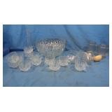 Crystal Punch Bowl Set,Glass Mugs