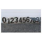21" H Gas Sign Numbers 9/10& 1-9