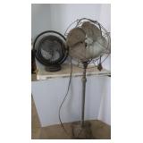 Vintage Cast Iron Standing Floor Fan 48"H&Metal