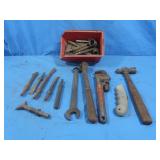 Vintage Tools,Wrench, Ball Peen Hammer&more