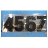 21" High Plexiglass Numbers,4,5,6,7-2 of each