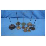 Vintage Cast Iron Receipt Spikes,Miniature Brass