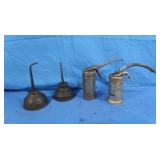 Vintage Oil Pump Cans Several Sizes