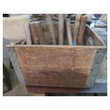 Metal Bound Wooden Crate 16x13x10.25" With Metal