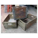 Meadowbrooke Metal Bound Wood Crate 16x13x10.5" &