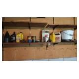 Shelf Contents: Hydraulic Oil, Motor Oil &more