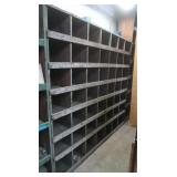 Wood Cubby Wall Shelving Unit 72x12x65"
